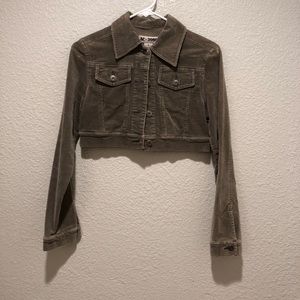 Green Jean half jacket